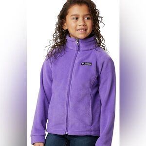 Columbia Toddler Girls Purple Fleece Jacket Size 4T Benton Springs Full Zip Coat